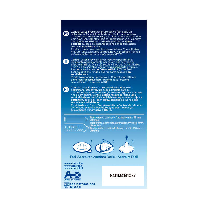 CONTROL - FREE SIN LATEX CONDOMS 5 UNITS - 7eme ciel