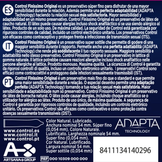 CONTROL - PRÉSERVATIFS FINISSIMO 3 UNITÉS - 7eme ciel