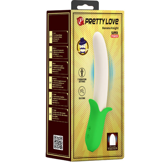 PRETTY LOVE - BANANA KNIGHT SUPER PUISSANCE 7 VIBRATIONS EN SILICONE - 7eme ciel