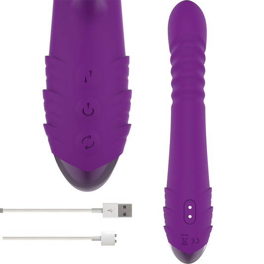 INTENSE - VIBRATEUR RECHARGEABLE MULTIFONCTION IGGY UP & DOWN AVEC STIMULATEUR CLITORAL VIOLET - 7eme ciel