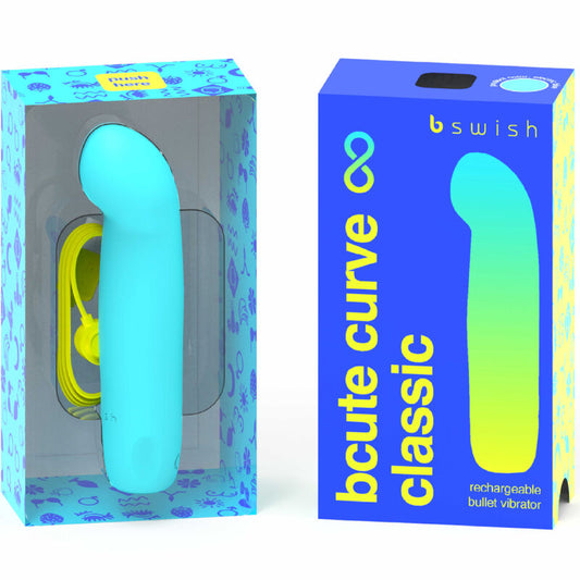 B SWISH - VIBRATEUR RECHARGEABLE BCUTE CURVE INFINITE CLASSIQUE BLEU SILICONE - 7eme ciel