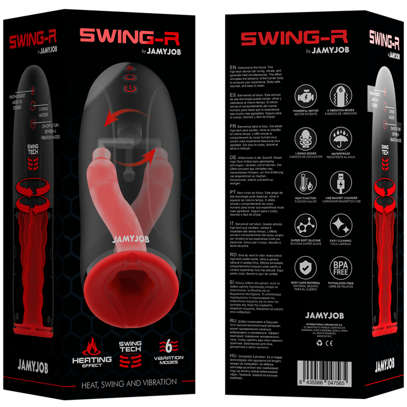JAMYJOB - MASTURBATEUR EFFET CHAUFFANT SWING-R, SWING TECH ET VIBRATION - 7eme ciel