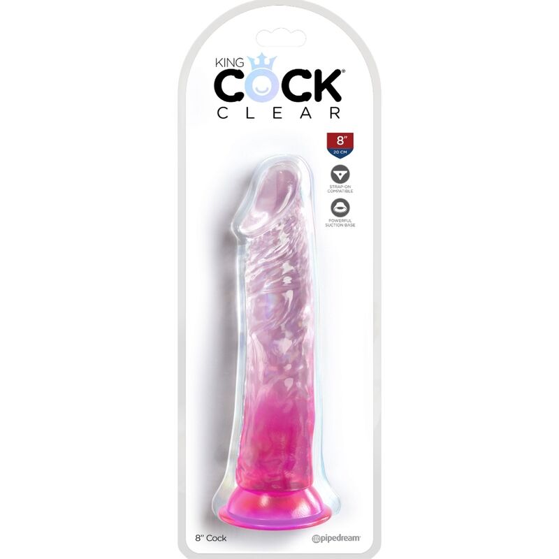 KING COCK - CLEAR PÉNIS RÉALISTE 19.7 CM ROSE - 7eme ciel