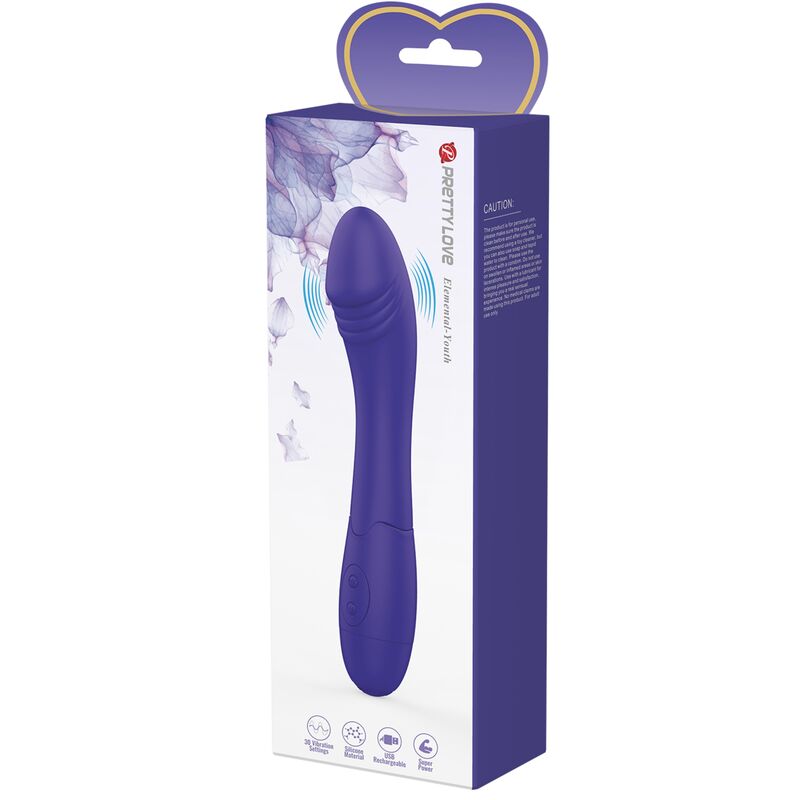 PRETTY LOVE - DILDO VIBRATEUR VIOLET ELEMENTAL YOUTH - 7eme ciel