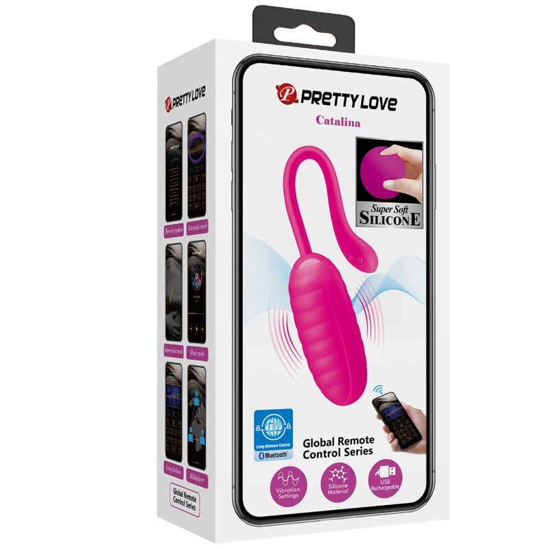 PRETTY LOVE - OEUF VIBRANT RECHARGEABLE CATALINA ROSE - 7eme ciel
