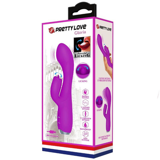 PRETTY LOVE - VIBRATEUR LAPIN RECHARGEABLE GLORIA IMPERMÉABLE VIOLET - 7eme ciel