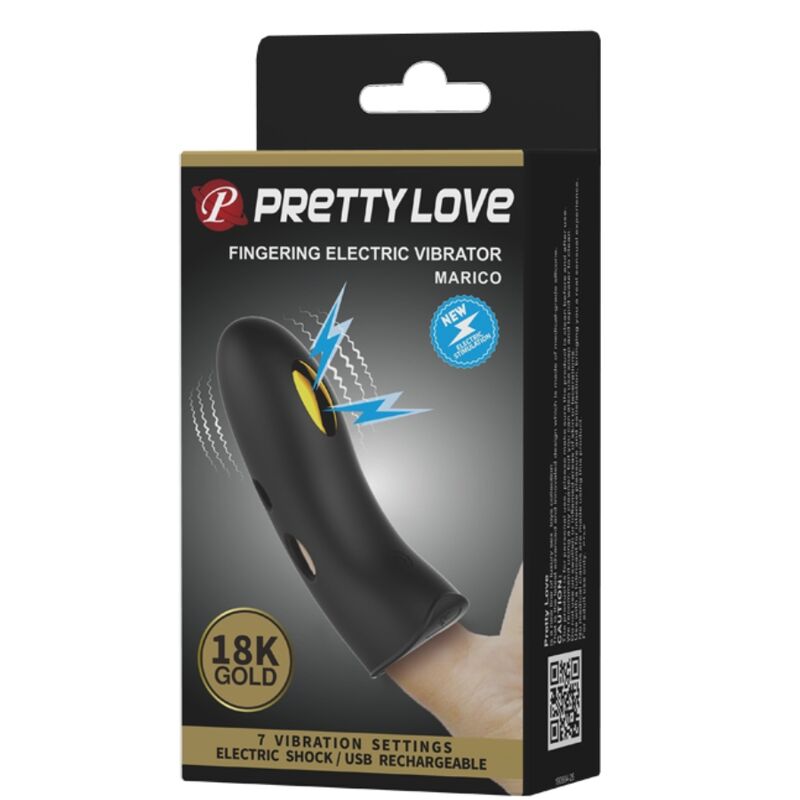 PRETTY LOVE - COUVRE-DOIGTS ÉLECTRO-STIMULATEUR MARICO NOIR - 7eme ciel