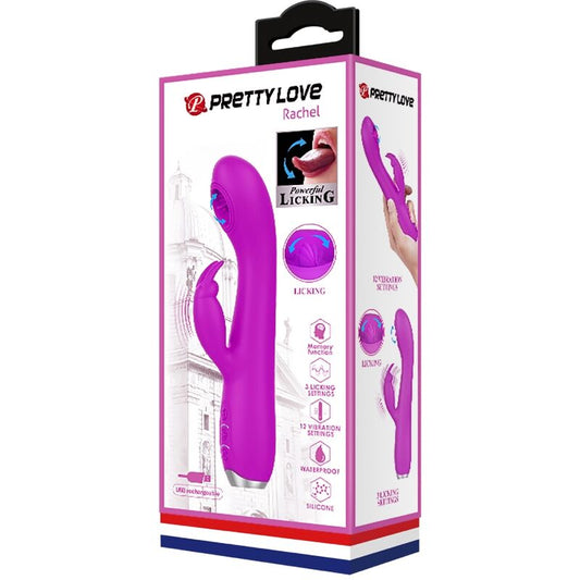 PRETTY LOVE - VIBRATEUR RECHARGEABLE RACHEL AVEC VENTOUSE VIOLETTE - 7eme ciel