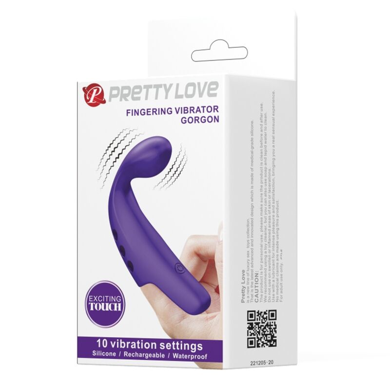 PRETTY LOVE - VIBRATEUR DOIGT RECHARGEABLE GORGON VIOLET - 7eme ciel