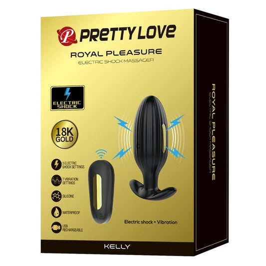 PRETTY LOVE - VIBRATEUR ANAL RECHARGEABLE KELLY PLUG NOIR - 7eme ciel