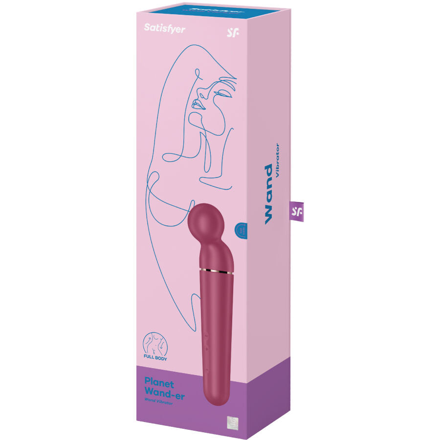 SATISFYER - PLANET WAND-ER VIBRATEUR MASSAGER BERRY - 7eme ciel