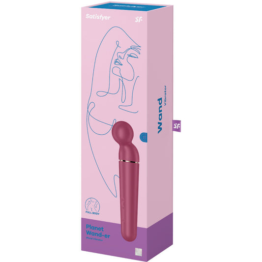 SATISFYER - PLANET WAND-ER VIBRATEUR MASSAGER BERRY - 7eme ciel