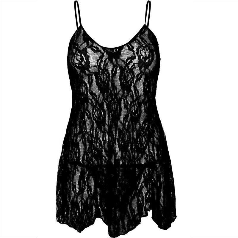 LEG AVENUE - CHEMISE DENTELLE FLEURIE - 7eme ciel