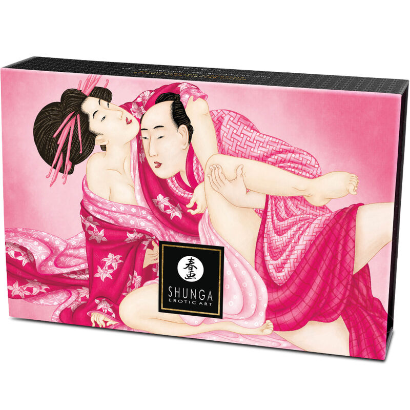 SHUNGA - KIT DE POUDRE DE MASSAGE COMESTIBLE FRAMBOISE - 7eme ciel