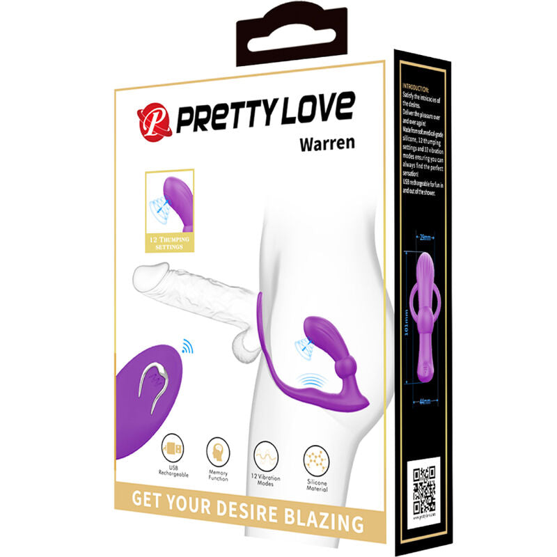 PRETTY LOVE - BAGUE WARREN ET VIBRATEUR ANAL VIOLET - 7eme ciel