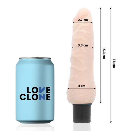 LOVECLONE - VIBRATEUR AUTOLUBRIFIANT SVEN 18.5 CM -O- 3.3 CM - 7eme ciel