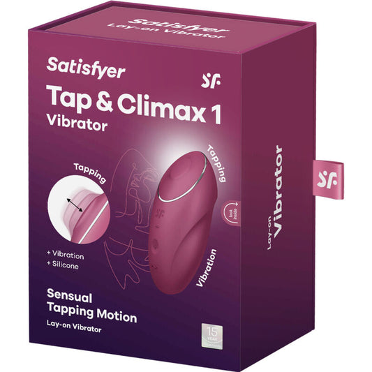 Tap & CLIMAX 1 SATISFYER - TAPVIBRATEUR LAY-ON ROUGE - 7eme ciel