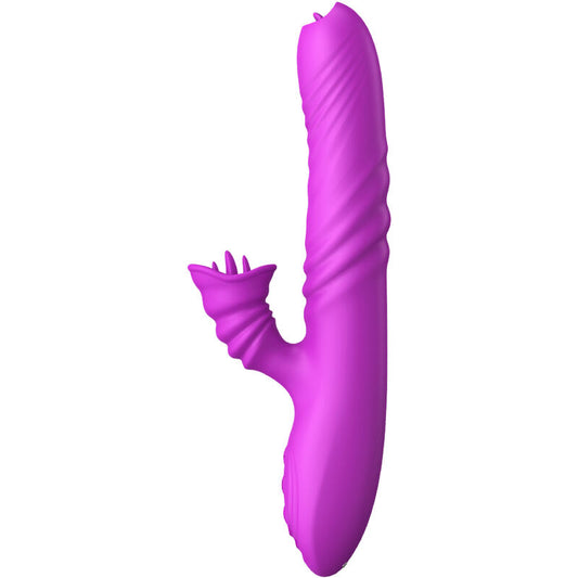 ARMONY - VIBRATEUR MULTIFONCTION ANGELIA DOUBLE LANGUE EFFET CHALEUR VIOLET - 7eme ciel