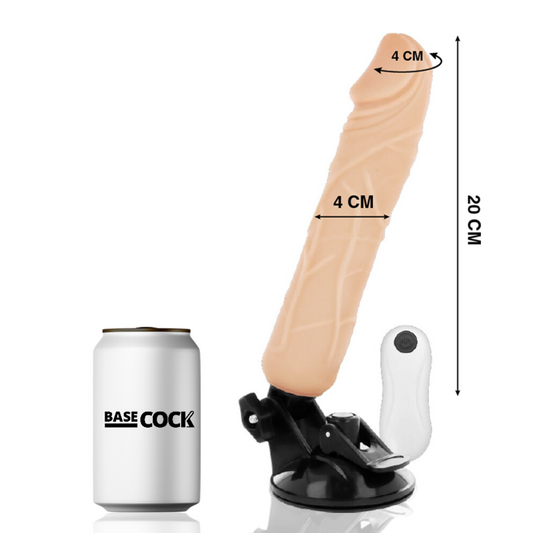 BASECOCK - VIBRATEUR RÉALISTE TÉLÉCOMMANDE NATUREL 20 CM -O- 4 CM - 7eme ciel
