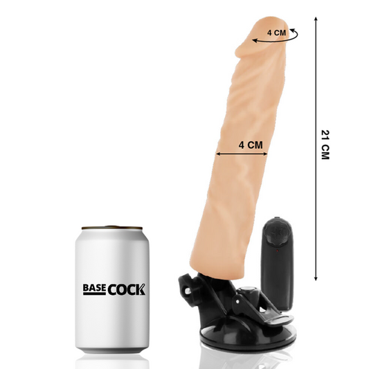 BASECOCK - VIBRATEUR RÉALISTE TÉLÉCOMMANDE NATUREL 21 CM -O- 4 CM - 7eme ciel