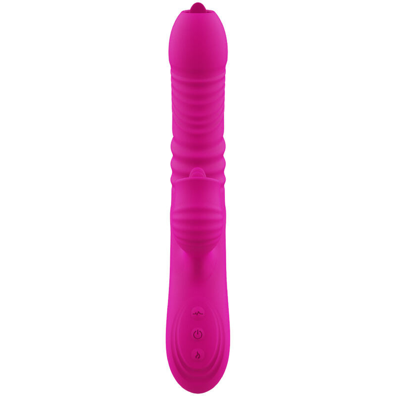 ARMONY - VIBRATEUR MULTIFONCTION DOUBLE LANGUE FANNY EFFET CHALEUR FUCHSIA - 7eme ciel