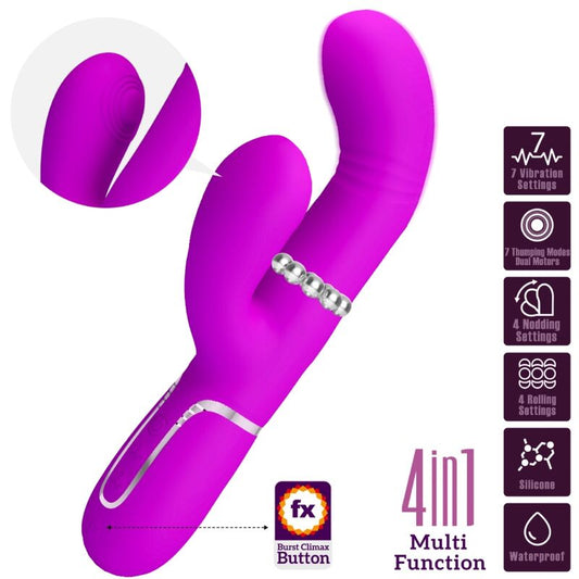 PRETTY LOVE - VIBRATEUR MULTIFONCTION G-SPOT FUCHSIA - 7eme ciel