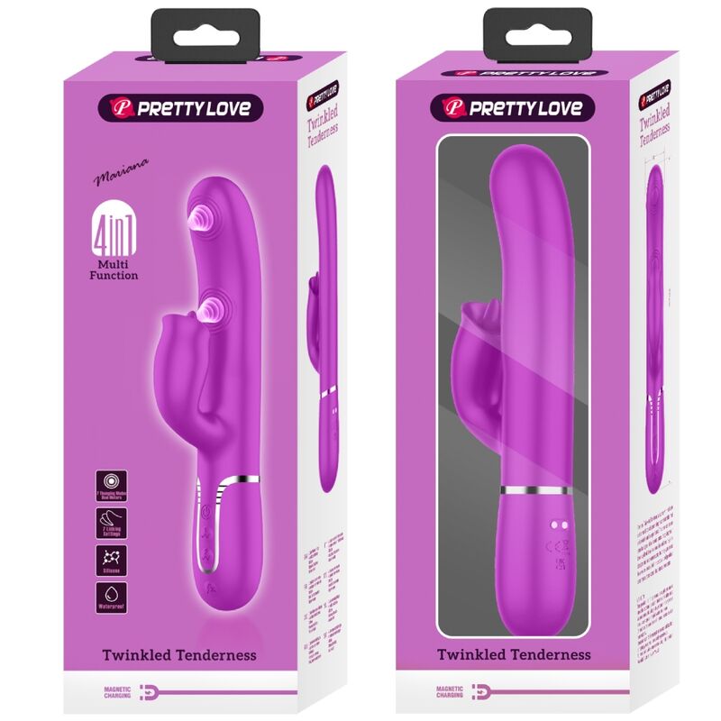 PRETTY LOVE - VIBRATEUR LAPIN À LÉCHER FUCHSIA - 7eme ciel
