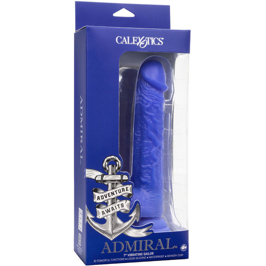 CALEXOTICS - ADMIRAL VIBRATEUR GODE RÉALISTE SAILOR BLEU - 7eme ciel