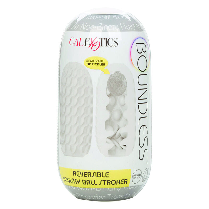 CALEXOTICS - BOUNDLESS RÉVERSIBLE SQUISHY BALL STROKE JAUNE - 7eme ciel