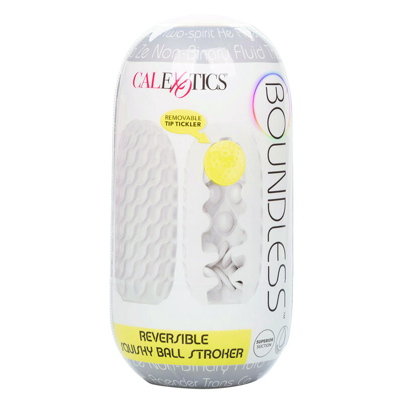 CALEXOTICS - BOUNDLESS SQUISHY RÉVERSIBLE BALL STROKE GRIS - 7eme ciel
