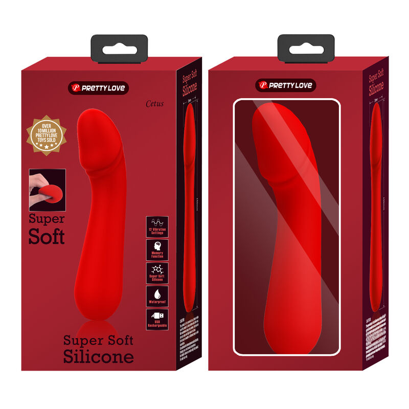 PRETTY LOVE - VIBRATEUR RECHARGEABLE CETUS ROUGE - 7eme ciel