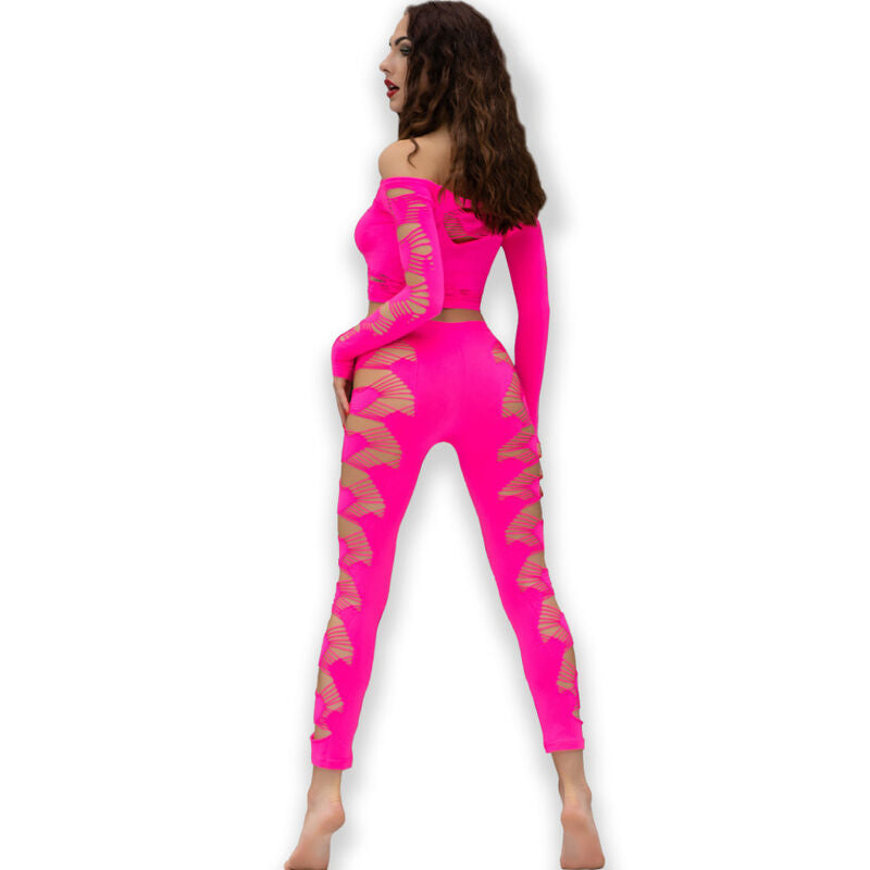 CHILIROSE - CR 4632 HAUT & PANTALON FUCHSIA S/L - 7eme ciel