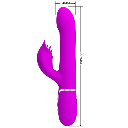 PRETTY LOVE - VIBRATEUR RABBIT PERLES VIOLET - 7eme ciel