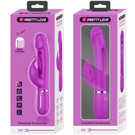 PRETTY LOVE - VIBRATEUR DEJON RABBIT 3 EN 1 MULTIFONCTION FUCSIA - 7eme ciel