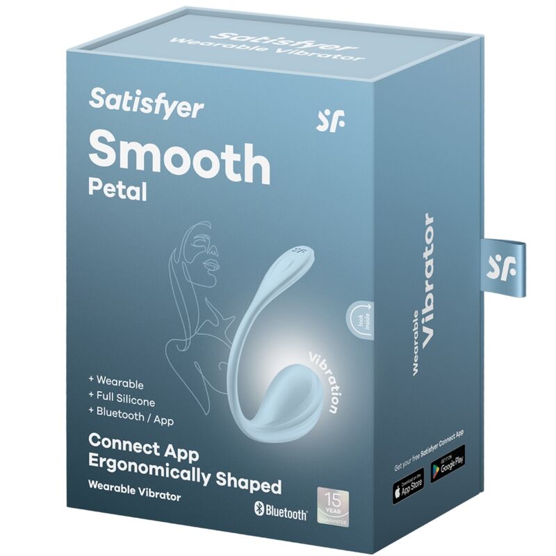 SATISFYER - APPLICATION GRATUITE STIMULATEUR DE POINT G PÉTALE LISSE BLEU CIEL - 7eme ciel
