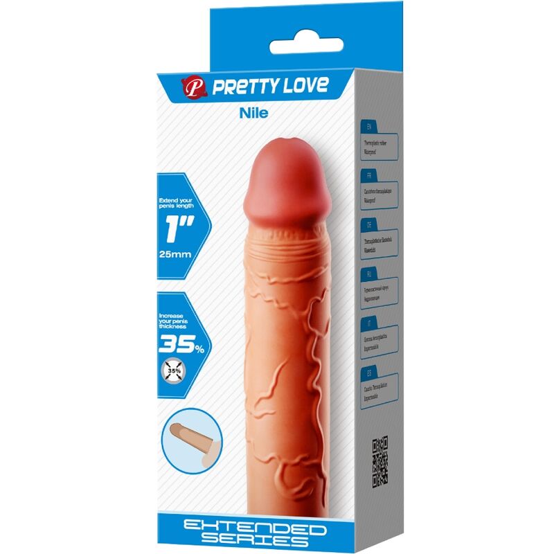 PRETTY LOVE - EXTENSEUR DE PÉNIS NILE COUVERTURE CHAIR - 7eme ciel