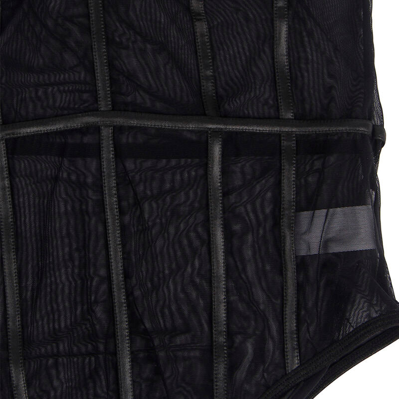 SUBBLIME - BODY NOIR BRETELLES CHAÎNE S/M - 7eme ciel