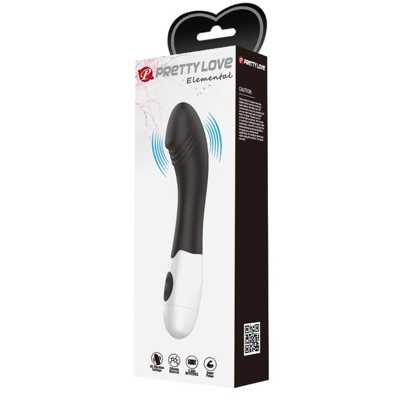 PRETTY LOVE - ELEMENTAL VIBRATEUR POINT G 30 MODES NOIR - 7eme ciel