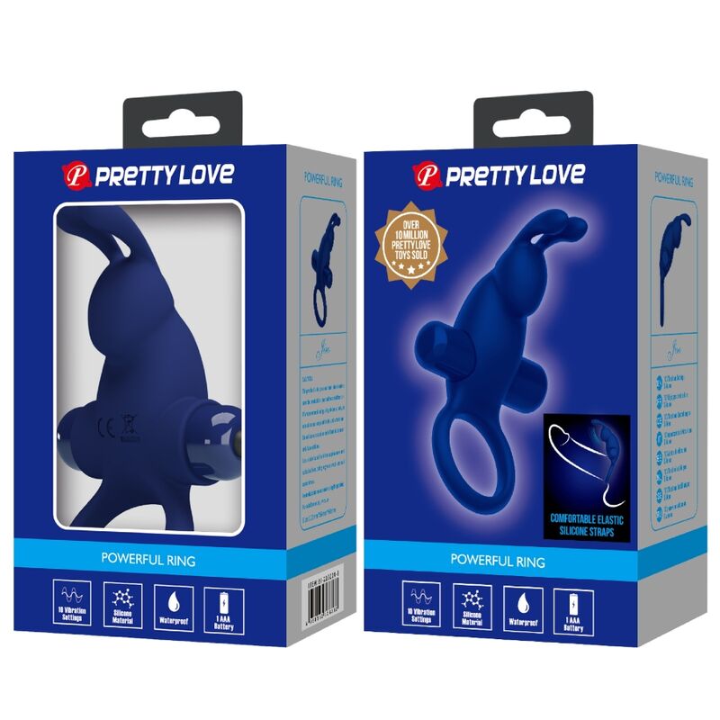 PRETTY LOVE - JIRO BAGUE LAPIN AVEC VIBRATION BLEU - 7eme ciel