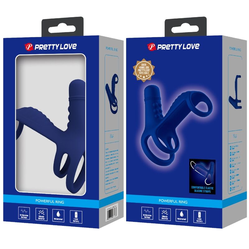 PRETTY LOVE - ANNEAU VIBRANT ELISH AVEC EXTENSION BLEU - 7eme ciel