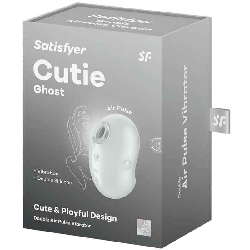SATISFYER - CUTIE GHOST VIBRATEUR POSER BLANC - 7eme ciel