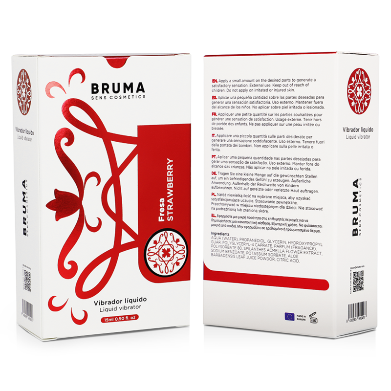 BRUMA - VIBRATEUR LIQUIDE ULTRA GLISSANT FRAISE 15 ML - 7eme ciel