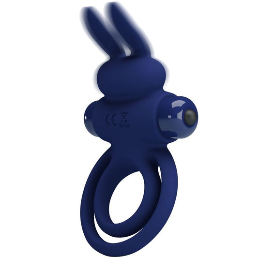 PRETTY LOVE - DAREY DOUBLE ANNEAU VIBRANT LAPIN BLEU - 7eme ciel