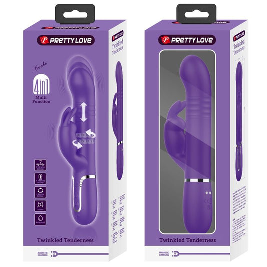 PRETTY LOVE - COALE VIBRATEUR RABBIT 4 EN 1 VIOLET