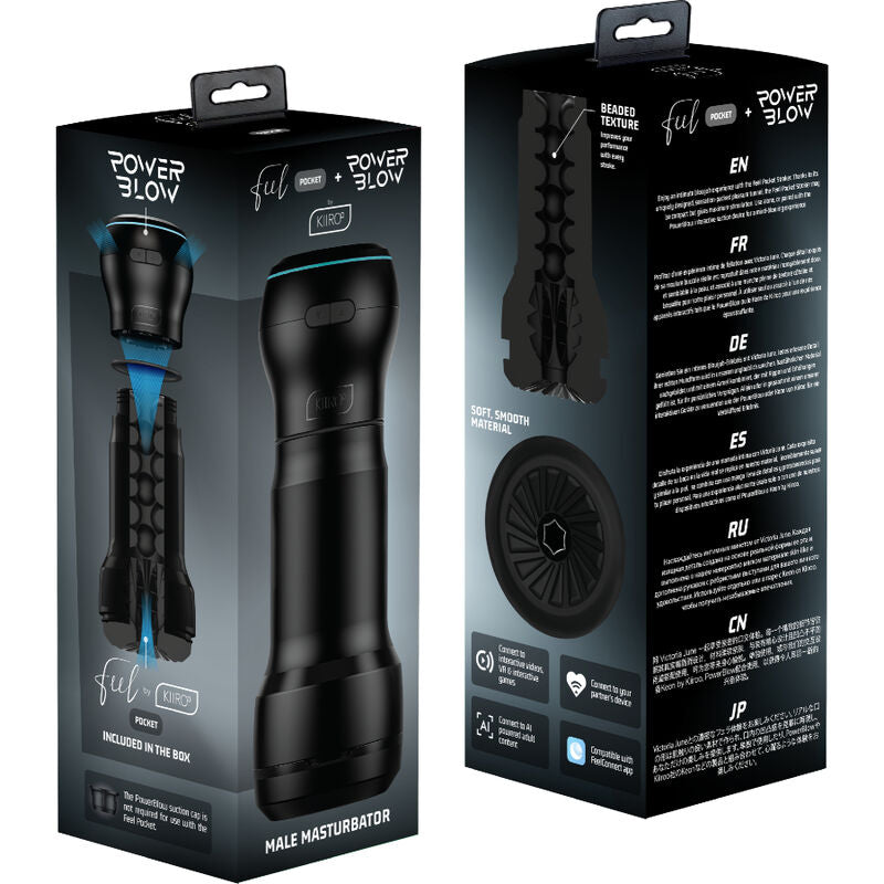 KIIROO - FEEL POCKET MASTURBATEUR MASCULIN + POWER BLOW - 7eme ciel
