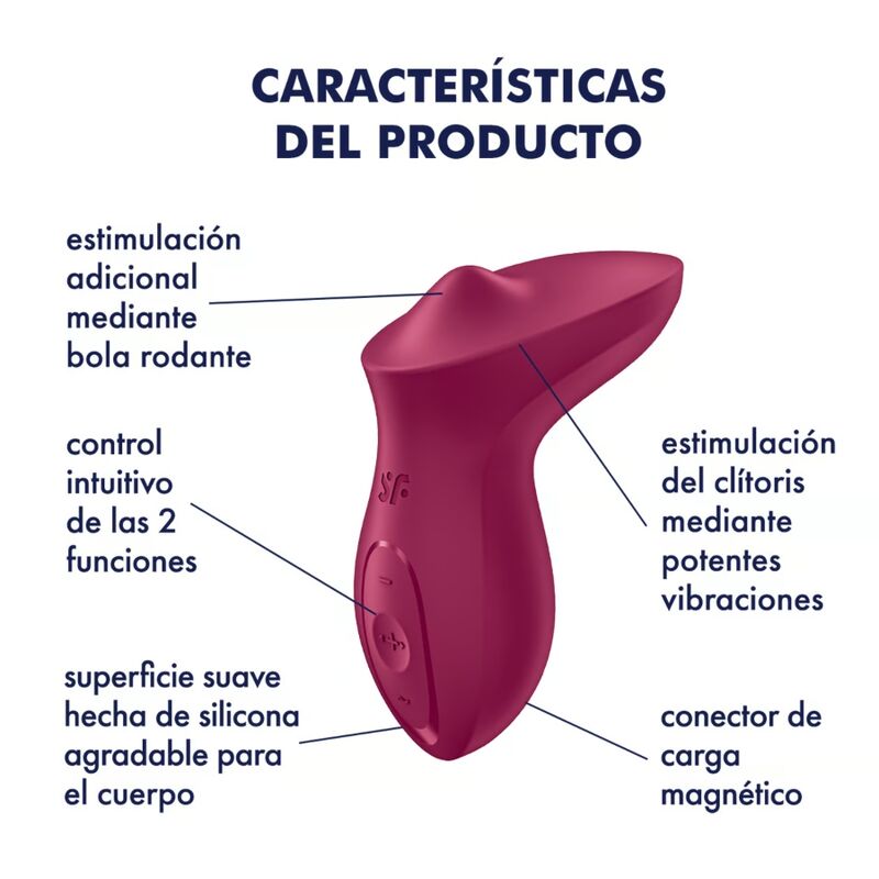 SATISFYER - VIBRATEUR EXCITERRR À POSER SUR LE CLITORIS FUCHSIA - 7eme ciel