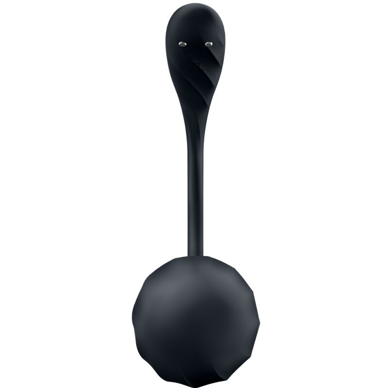SATISFYER - RIBBED PETAL TÉLÉCOMMANDE DE STIMULATEUR DE POINT G NOIR APPLICATION GRATUITE - 7eme ciel