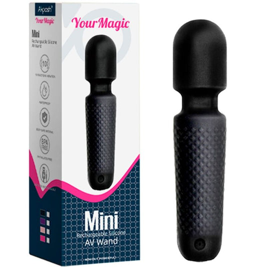 ARMONY - YOUR MAGIC MASSEUR & VIBRATEUR RECHARGEABLE 10 VIBRATIONS BAGUETTE DOTS NOIR - 7eme ciel