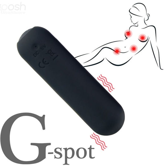ARMONY - SPLASH HAHA VIBRATEUR BULLET SILICONE 10 VIBRATIONS 75 X 19 CM NOIR - 7eme ciel