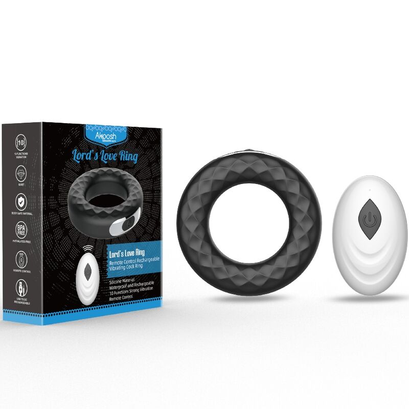 ARMONY - LORD'S LOVE RING VIBRATEUR TÉLÉCOMMANDE NOIR - 7eme ciel